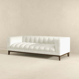 Melissa Mid-Century White Boucle Modern Sofa by Ashcroft Imports at Eve Furniture