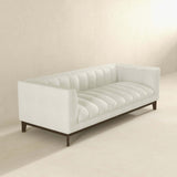 Melissa Mid-Century White Boucle Modern Sofa by Ashcroft Imports at Eve Furniture