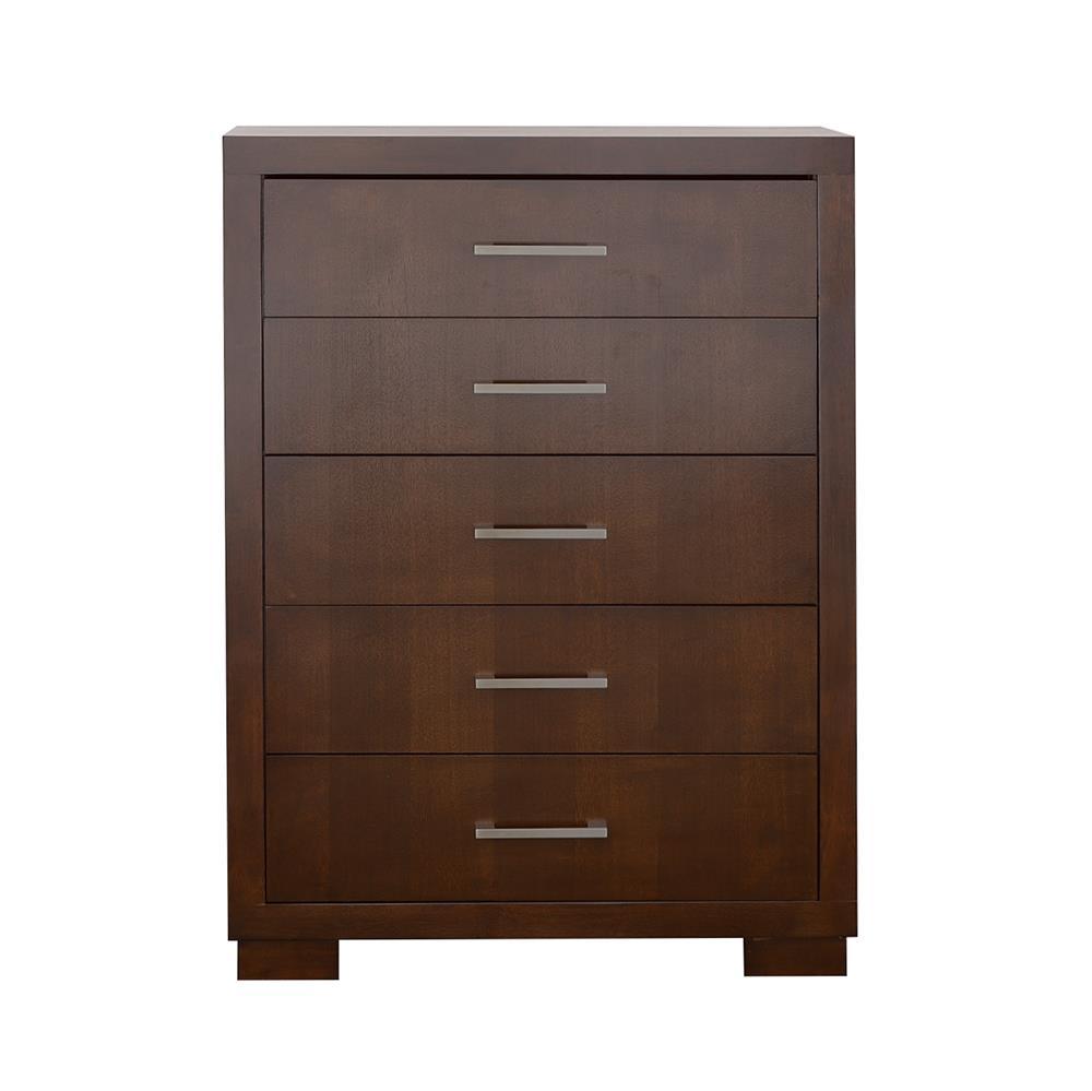 Jessica Cappuccino 5-Drawer Chest by Coaster at Eve Furniture