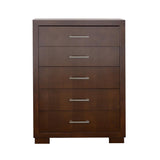 Jessica Cappuccino 5-Drawer Chest by Coaster at Eve Furniture
