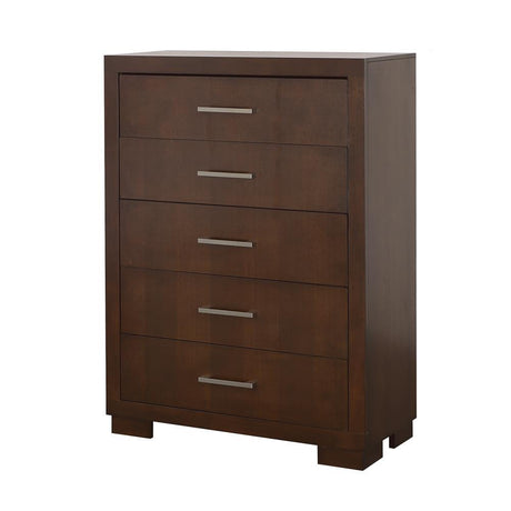 Jessica Cappuccino 5-Drawer Chest by Coaster at Eve Furniture
