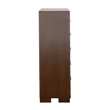 Jessica Cappuccino 5-Drawer Chest by Coaster at Eve Furniture