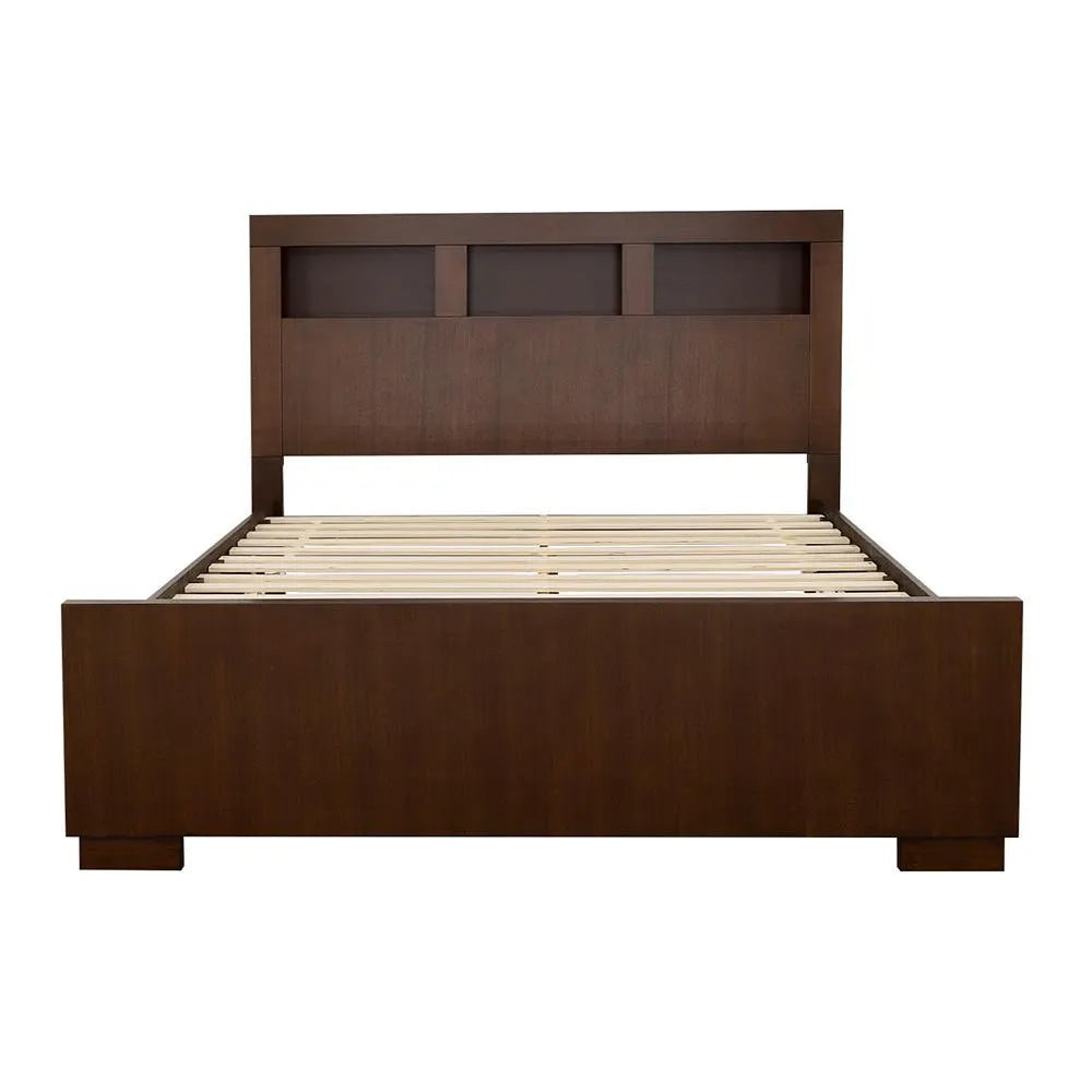 Jessica Cappuccino Queen Bed with Storage Headboard by Coaster at Eve Furniture