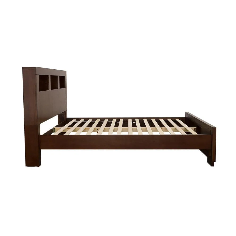 Jessica Cappuccino Queen Bed with Storage Headboard by Coaster at Eve Furniture