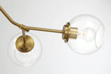 Jewel Four Lights Modern Farmhouse Chandelier Ceiling Hanging Light Fixture For Kitchen Island Dining Room 36"L × 20"W × 7.25"H with Clear Glass by Ashcroft Furniture at Eve Furniture