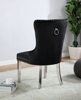 Jewett Black Wingback Chair by Furniture of America at Eve Furniture