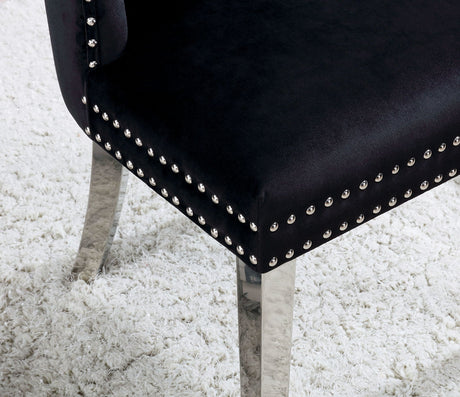 Jewett Black Wingback Chair by Furniture of America at Eve Furniture