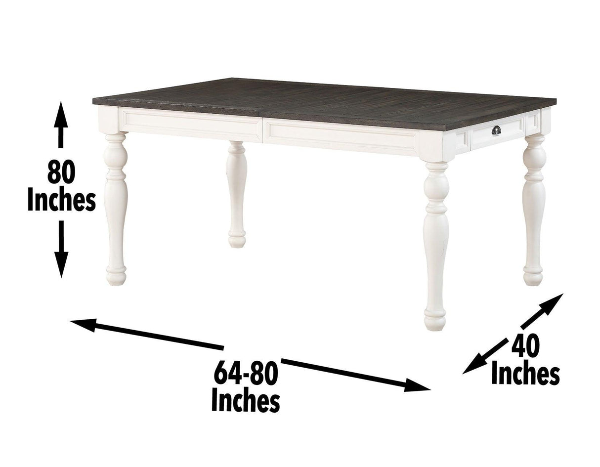 Joanna 64-80 inch Dining Table w/ 16″Leaf by Steve Silver at Eve Furniture
