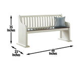 Joanna Bench with Back by Steve Silver at Eve Furniture