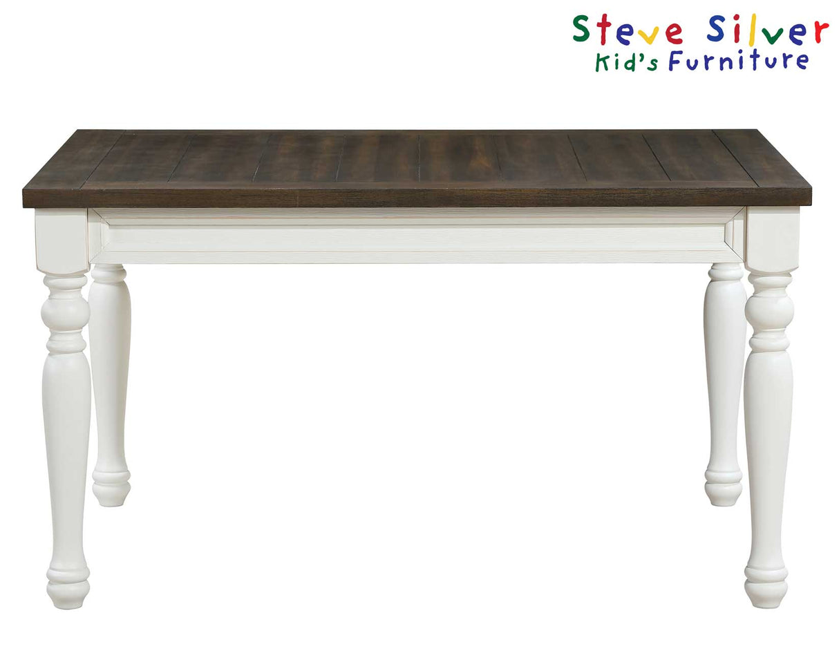 Joanna Mocha/Ivory Kids Dining Table by Steve Silver at Eve Furniture