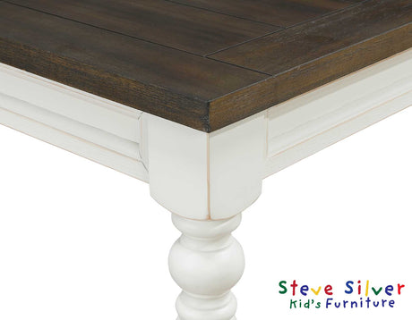 Joanna Mocha/Ivory Kids Dining Table by Steve Silver at Eve Furniture