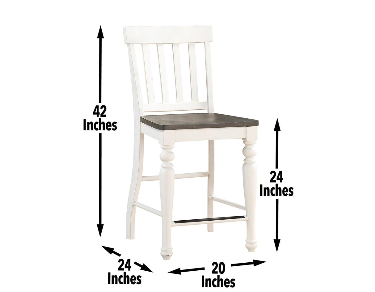 Joanna Two Tone 24″ Counter Stool, Set of 2 by Steve Silver at Eve Furniture