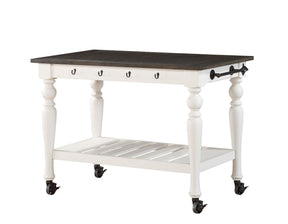 Joanna Two Tone Kitchen Cart by Steve Silver at Eve Furniture
