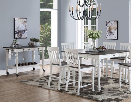 Joanna Two Tone Kitchen Cart by Steve Silver at Eve Furniture