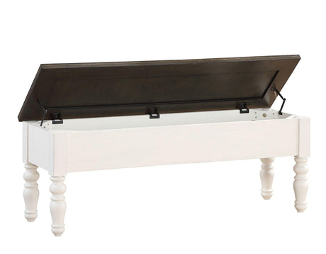 Joanna Two Tone Storage Bench by Steve Silver at Eve Furniture