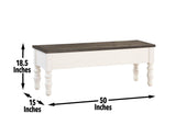 Joanna Two Tone Storage Bench by Steve Silver at Eve Furniture