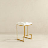 Joel Beige Boucle Counter Stool by Ashcroft Imports at Eve Furniture