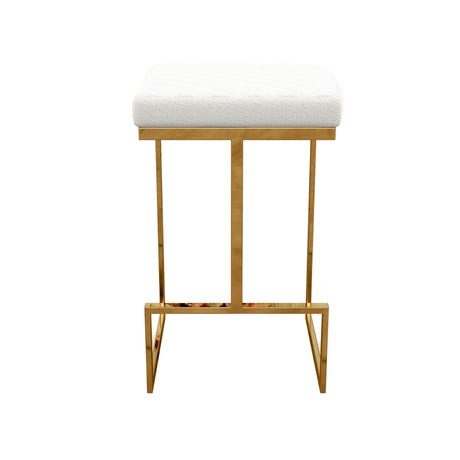 Joel Beige Boucle Counter Stool by Ashcroft Imports at Eve Furniture