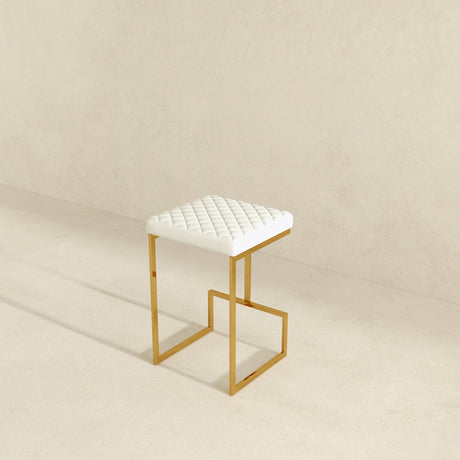 Joel Beige Boucle Counter Stool by Ashcroft Imports at Eve Furniture