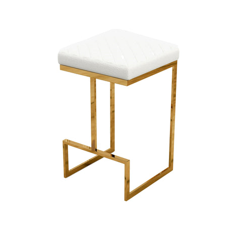 Joel Beige Boucle Counter Stool by Ashcroft Imports at Eve Furniture