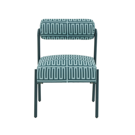 Jolene Green Patterned Linen Accent Chair by TOV Furniture at Eve Furniture