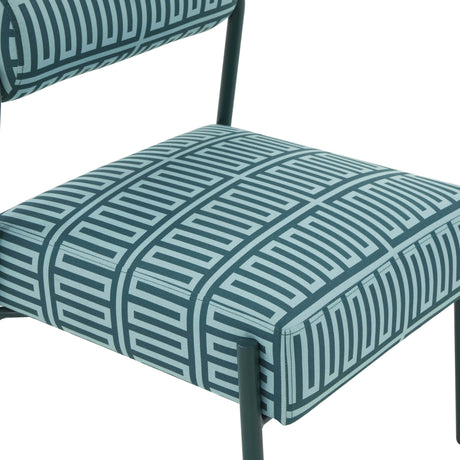 Jolene Green Patterned Linen Accent Chair by TOV Furniture at Eve Furniture