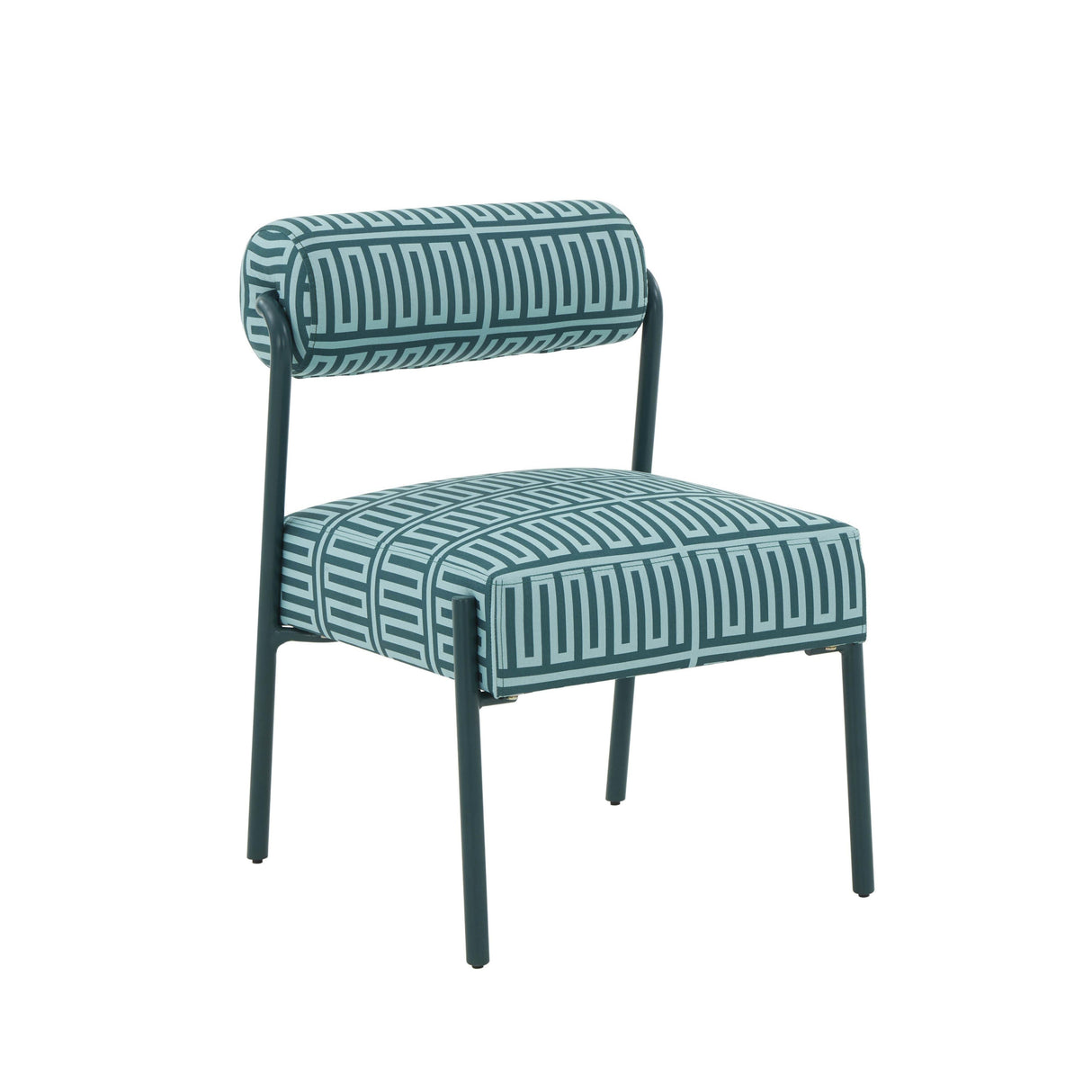 Jolene Green Patterned Linen Accent Chair by TOV Furniture at Eve Furniture