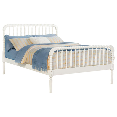 Jones White Wood Full Open Frame Bed by Coaster at Eve Furniture
