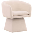 Jonie Swivel Dining Chair, Cream by Dovetail at Eve Furniture