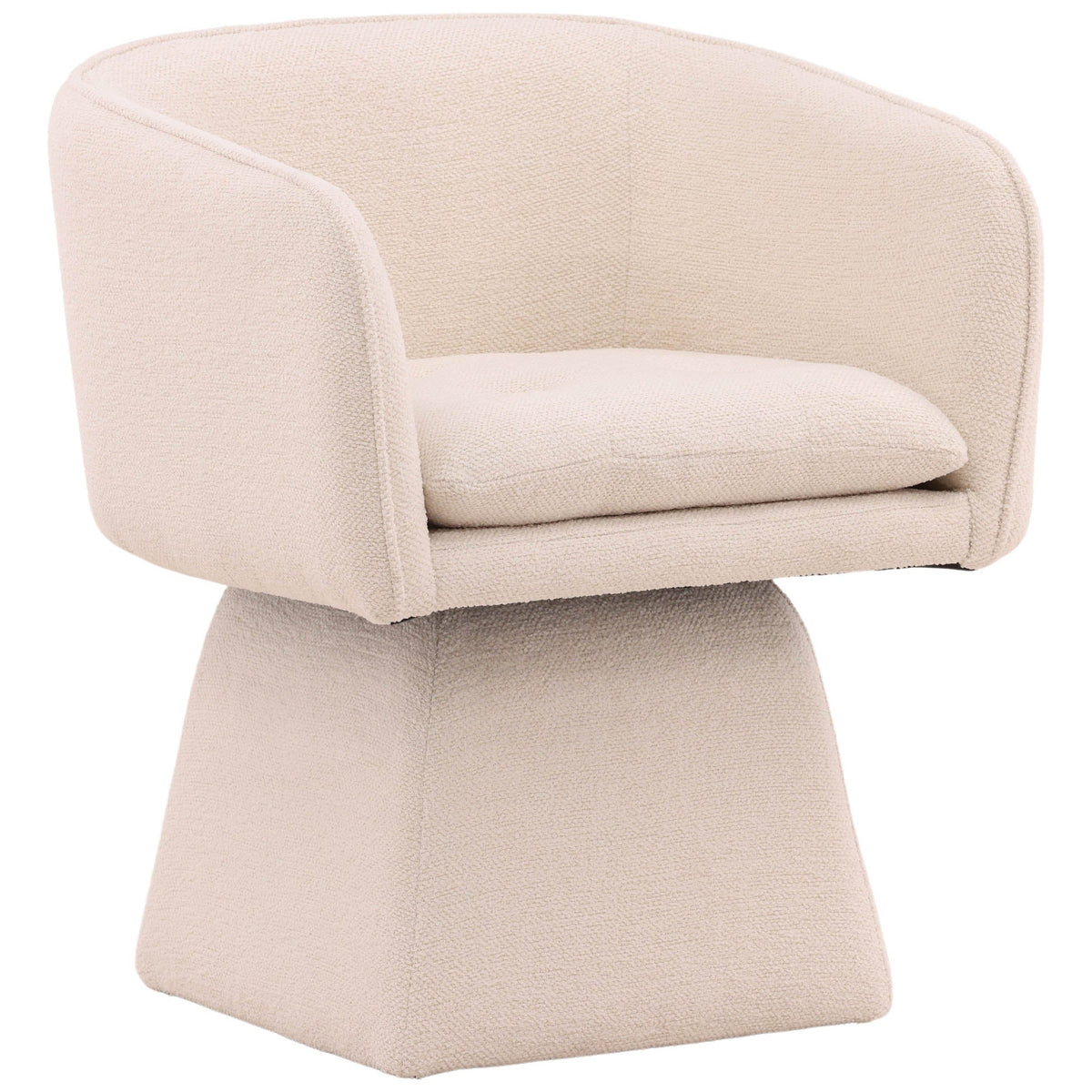Jonie Swivel Dining Chair, Cream by Dovetail at Eve Furniture
