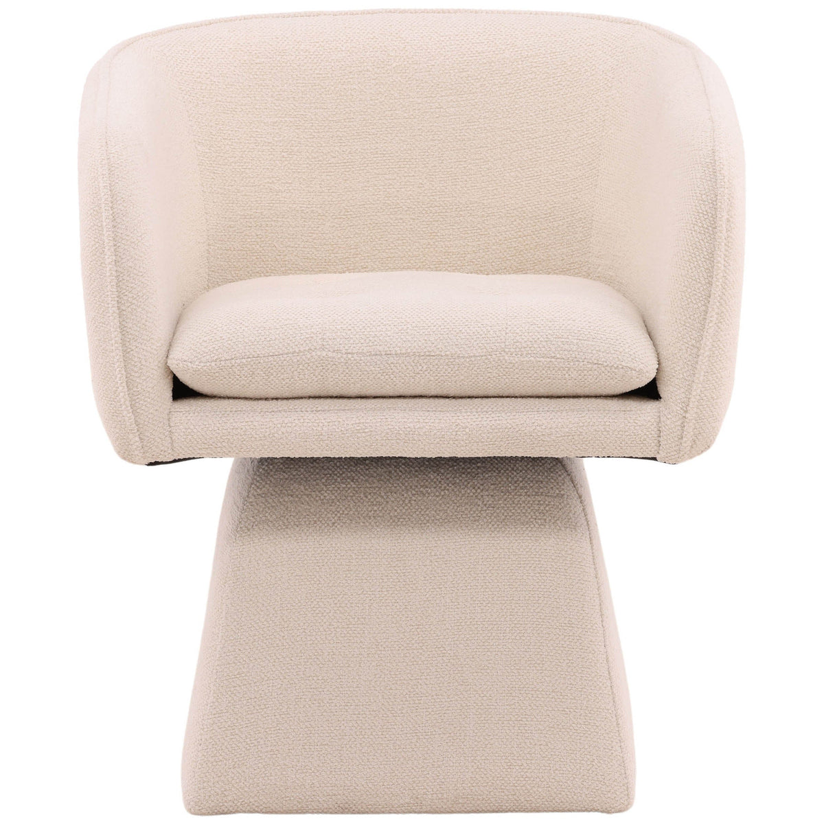 Jonie Swivel Dining Chair, Cream by Dovetail at Eve Furniture
