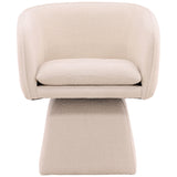 Jonie Swivel Dining Chair, Cream by Dovetail at Eve Furniture