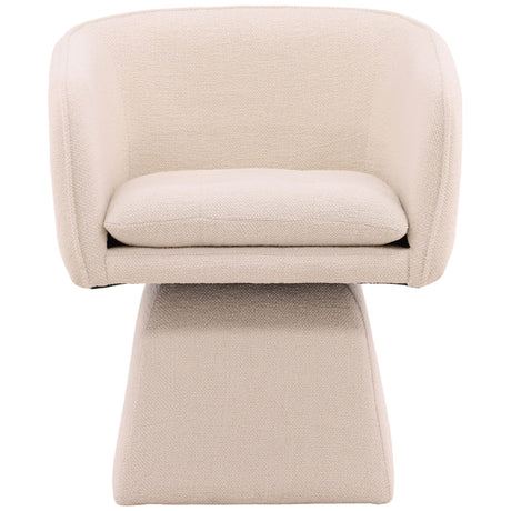Jonie Swivel Dining Chair, Cream by Dovetail at Eve Furniture