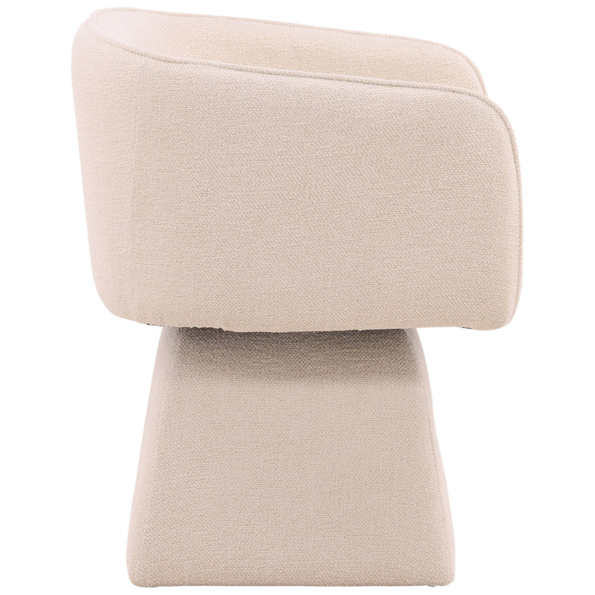 Jonie Swivel Dining Chair, Cream by Dovetail at Eve Furniture