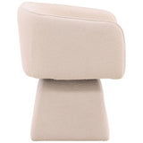 Jonie Swivel Dining Chair, Cream by Dovetail at Eve Furniture