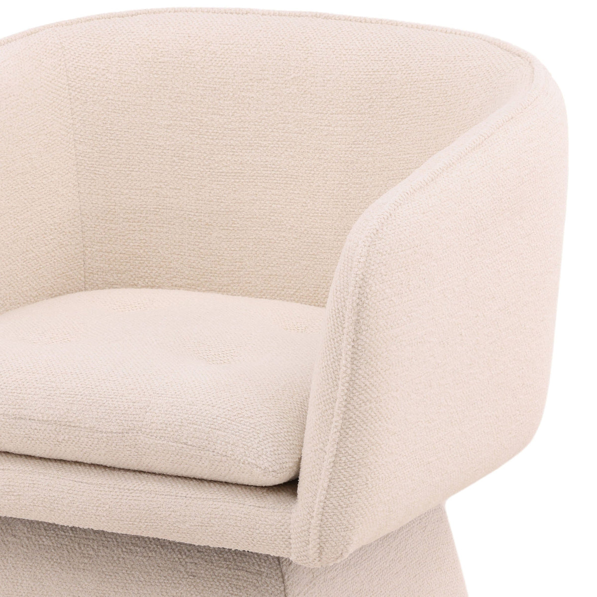 Jonie Swivel Dining Chair, Cream by Dovetail at Eve Furniture