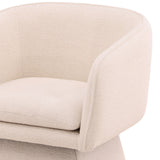 Jonie Swivel Dining Chair, Cream by Dovetail at Eve Furniture