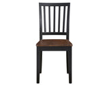 Joplin Walnut/Ebony Solid Wood Dining Chair, Set of 2 by Steve Silver at Eve Furniture
