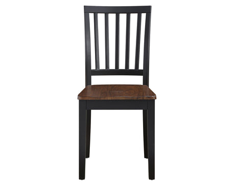 Joplin Walnut/Ebony Solid Wood Dining Chair, Set of 2 by Steve Silver at Eve Furniture