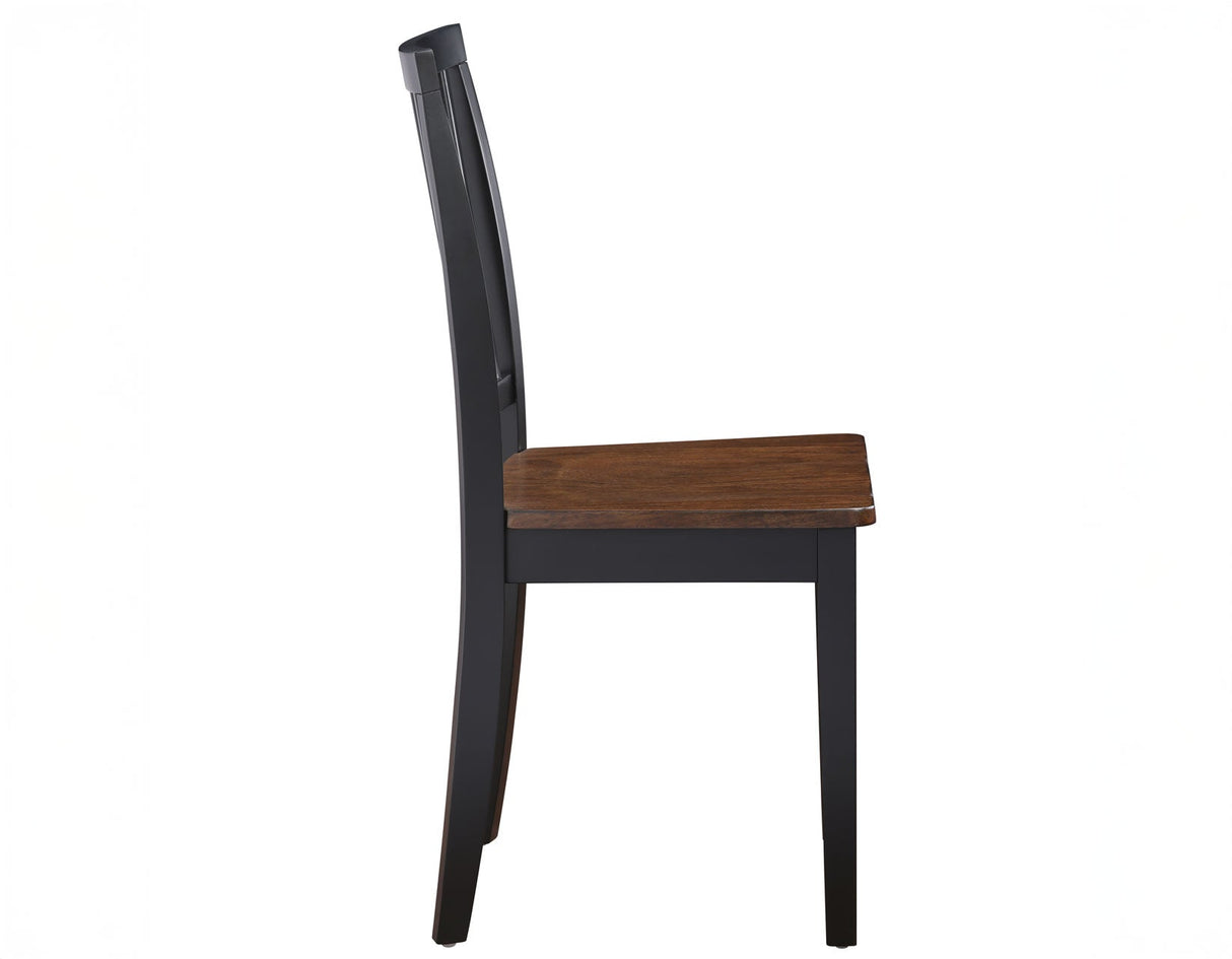 Joplin Walnut/Ebony Solid Wood Dining Chair, Set of 2 by Steve Silver at Eve Furniture
