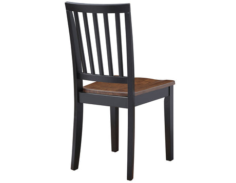 Joplin Walnut/Ebony Solid Wood Dining Chair, Set of 2 by Steve Silver at Eve Furniture