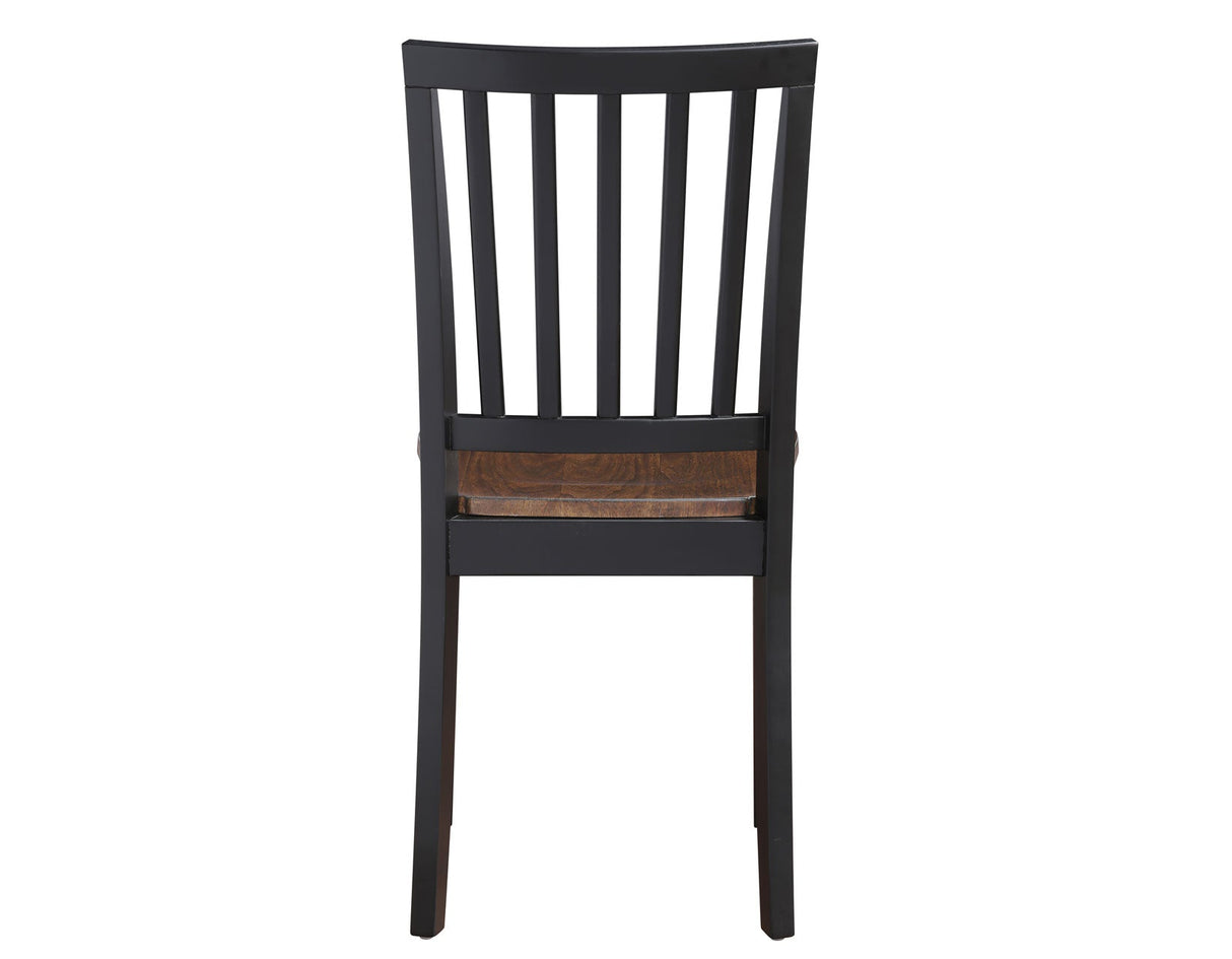 Joplin Walnut/Ebony Solid Wood Dining Chair, Set of 2 by Steve Silver at Eve Furniture