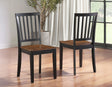 Joplin Walnut/Ebony Solid Wood Dining Chair, Set of 2 by Steve Silver at Eve Furniture