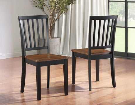 Joplin Walnut/Ebony Solid Wood Dining Chair, Set of 2 by Steve Silver at Eve Furniture