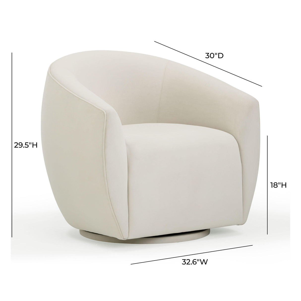 Jordan Velvet Swivel Chair by TOV Furniture at Eve Furniture
