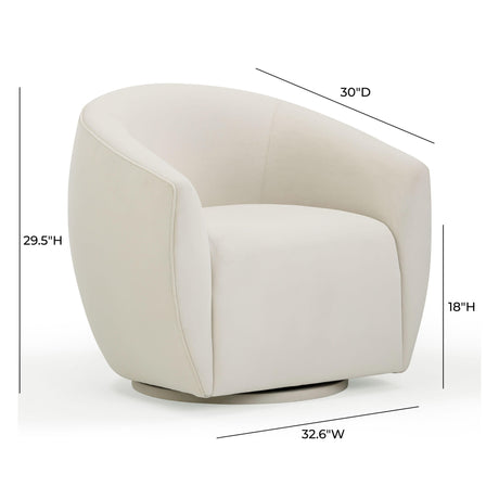 Jordan Velvet Swivel Chair by TOV Furniture at Eve Furniture