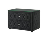 Josephine Black Nightstand by Crown Mark at Eve Furniture