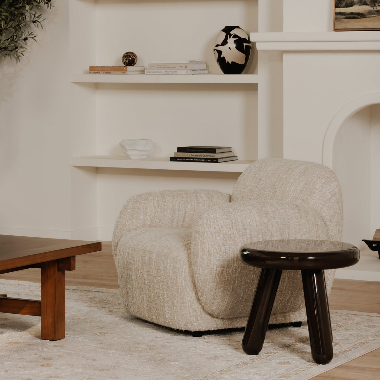 Joy Dark Brown Accent Table by Moe's Home at Eve Furniture