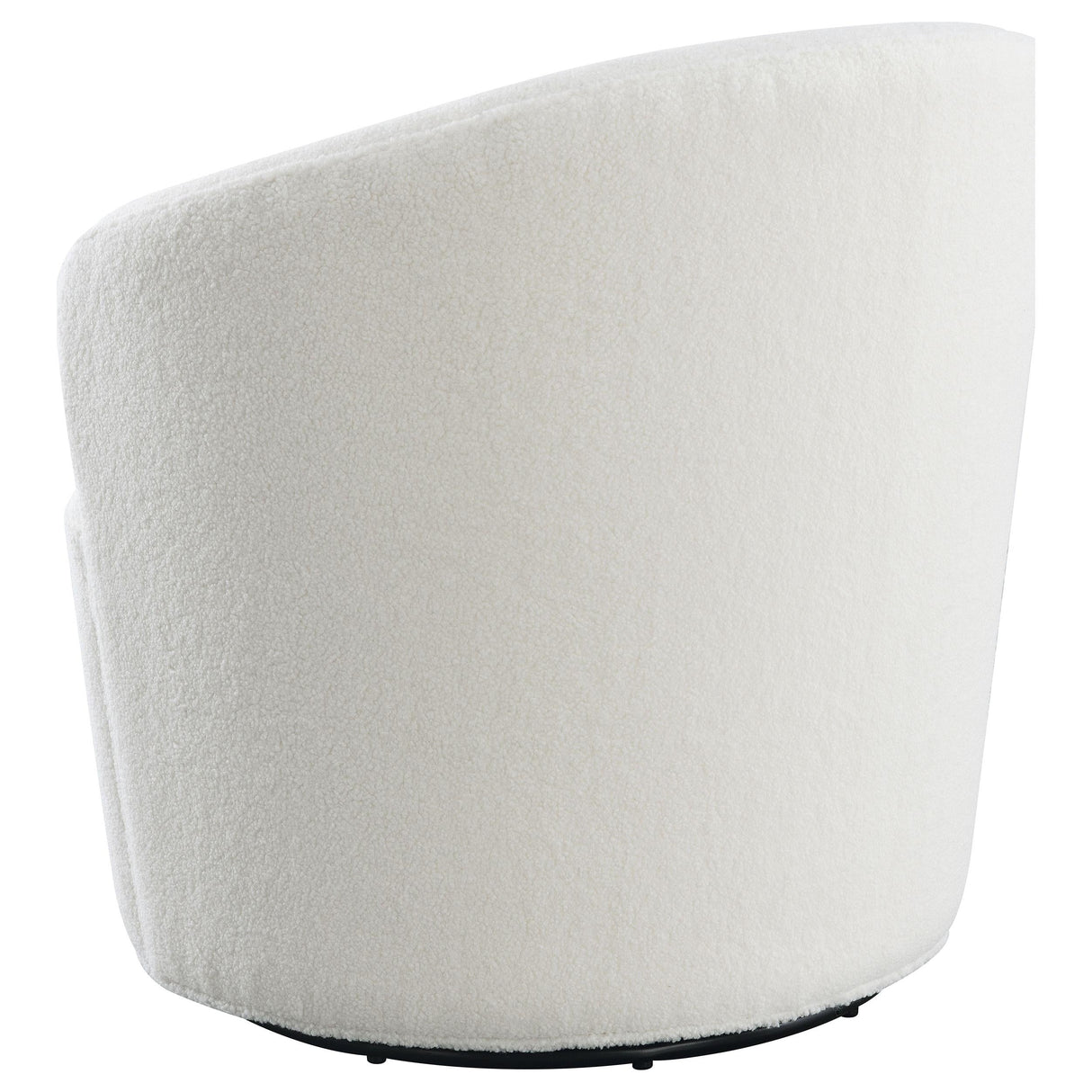 Joyce Upholstered Barrel Back Swivel Chair White by Coaster at Eve Furniture