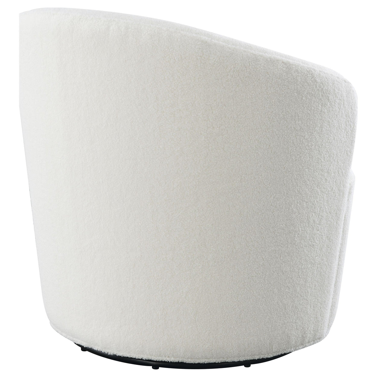 Joyce Upholstered Barrel Back Swivel Chair White by Coaster at Eve Furniture